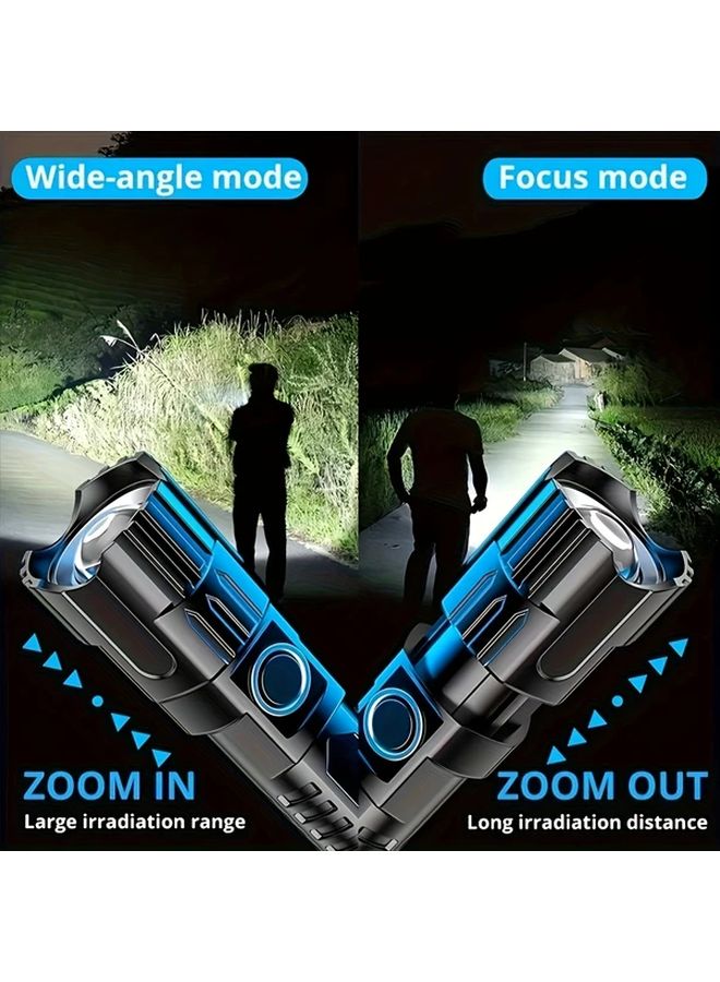 1 قطعة مصباح يدوي صغير LED محمول بشاحن USB، 3 أوضاع، فانوس قابل للتكبير - Image 5