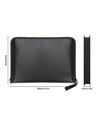 12 Pockets Fireproof File Folder Organizer A4/Letter Size Water Resistant Document Bag Money Briefcase Filing Folder With Silicone Coated Expanding File Organizer Pouch Storage With Zipper - view 2
