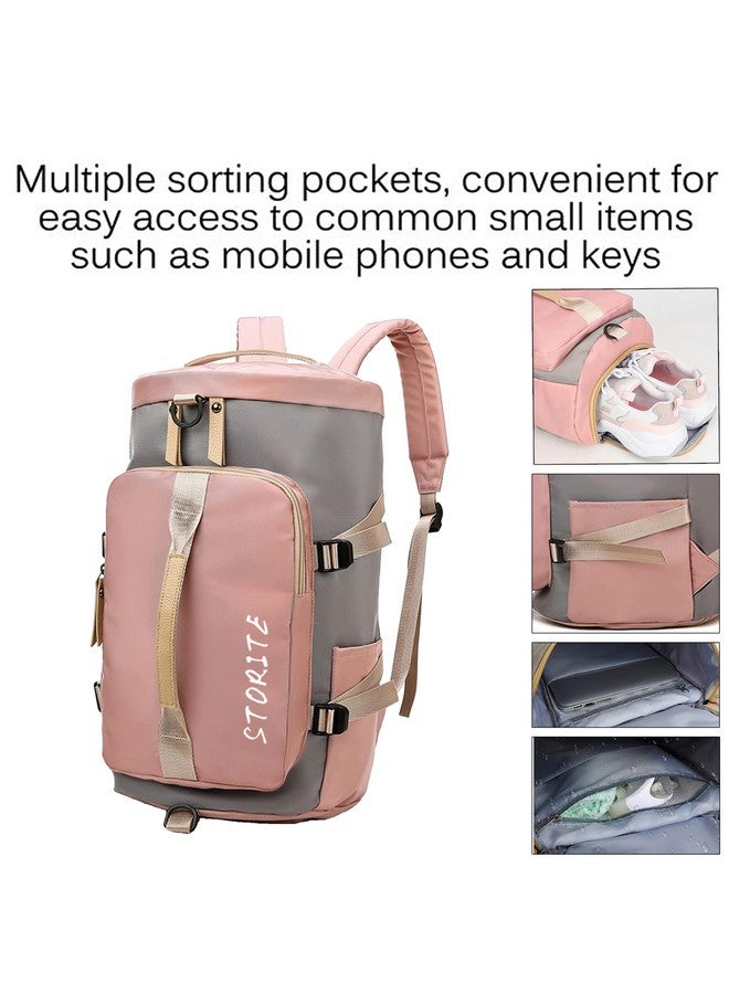 ستوريت حقيبة دافل صغيرة مستوردة خفيفة الوزن مقاومة للماء من نايلون ستوريت 25 سم، حقيبة ظهر للسفر للنساء مع جيب منفصل للأحذية وجيب منفصل للملابس المبللة، حقيبة ظهر لحمل الأمتعة - (43 × 25 × 26 سم) - Image 5