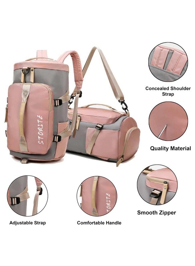 ستوريت حقيبة دافل صغيرة مستوردة خفيفة الوزن مقاومة للماء من نايلون ستوريت 25 سم، حقيبة ظهر للسفر للنساء مع جيب منفصل للأحذية وجيب منفصل للملابس المبللة، حقيبة ظهر لحمل الأمتعة - (43 × 25 × 26 سم) - Image 4