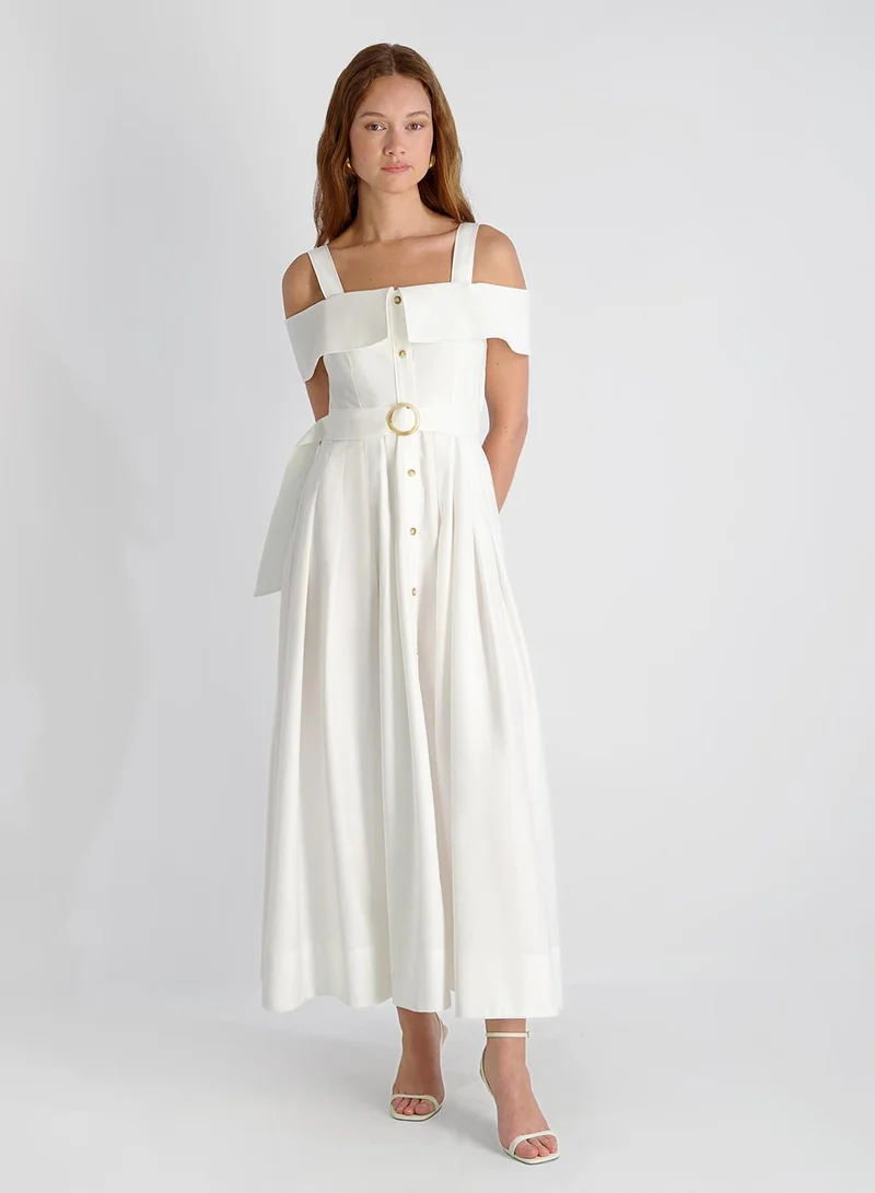 French Connection  Fluid Rayon Midi Dress for Women | Best Price UAE