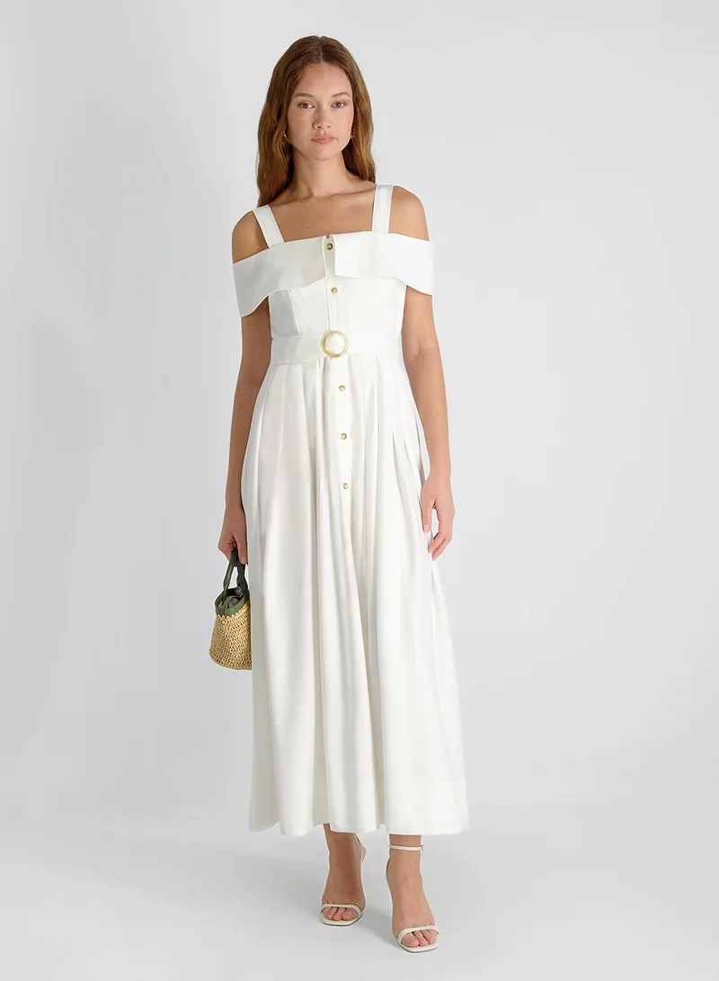 Fluid Rayon Midi Dress