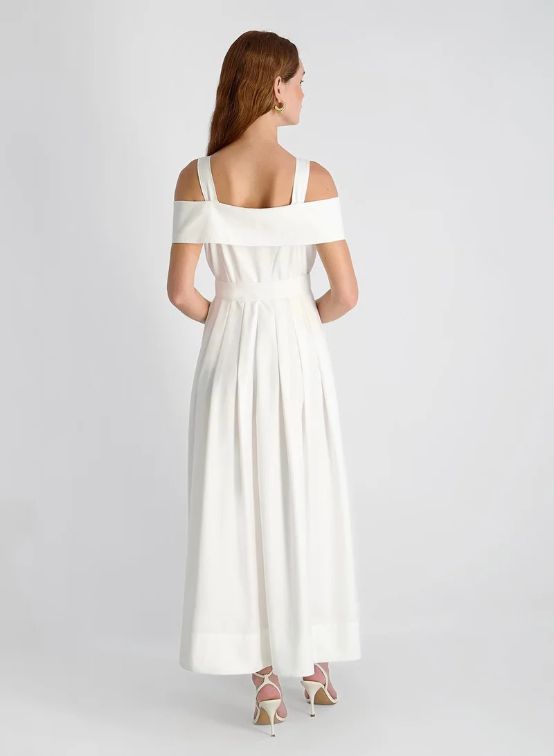 French Connection  Fluid Rayon Midi Dress for Women | Best Price UAE