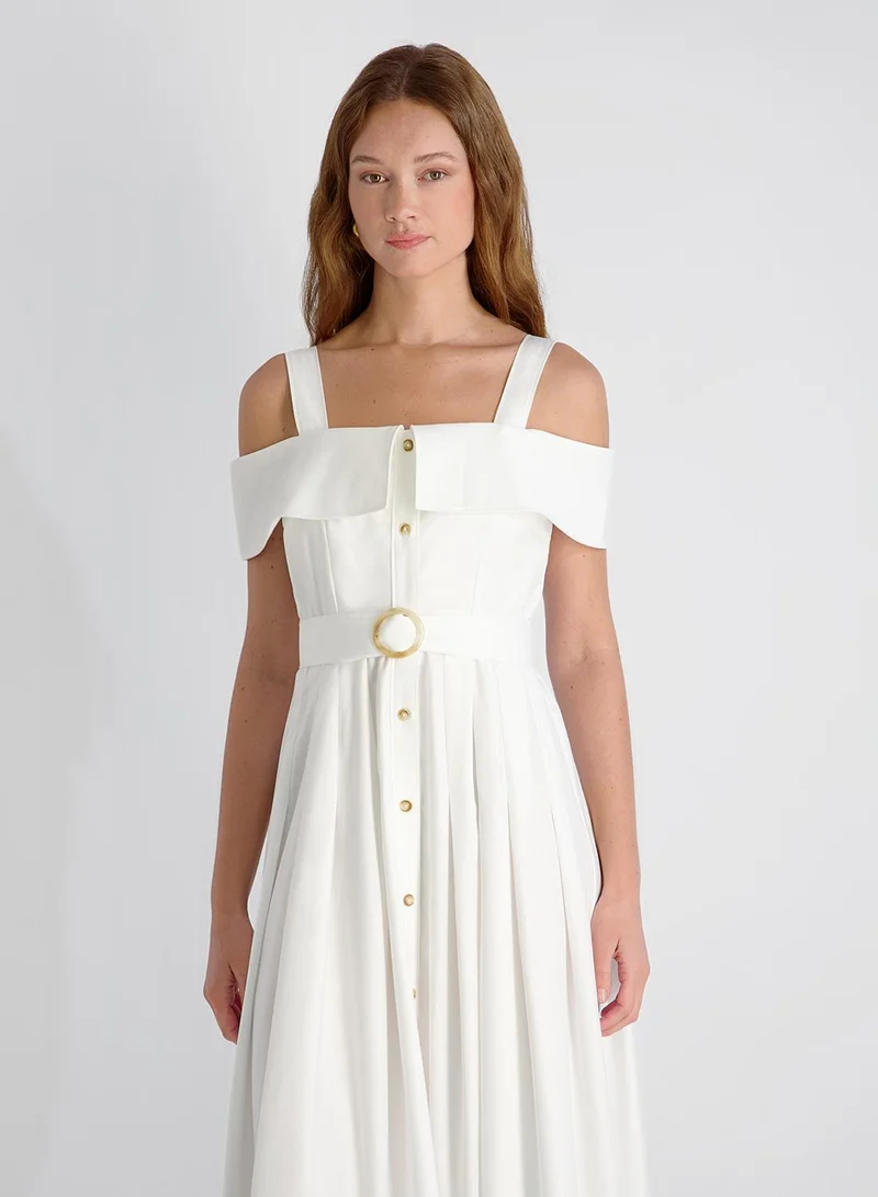French Connection  Fluid Rayon Midi Dress for Women | Best Price UAE