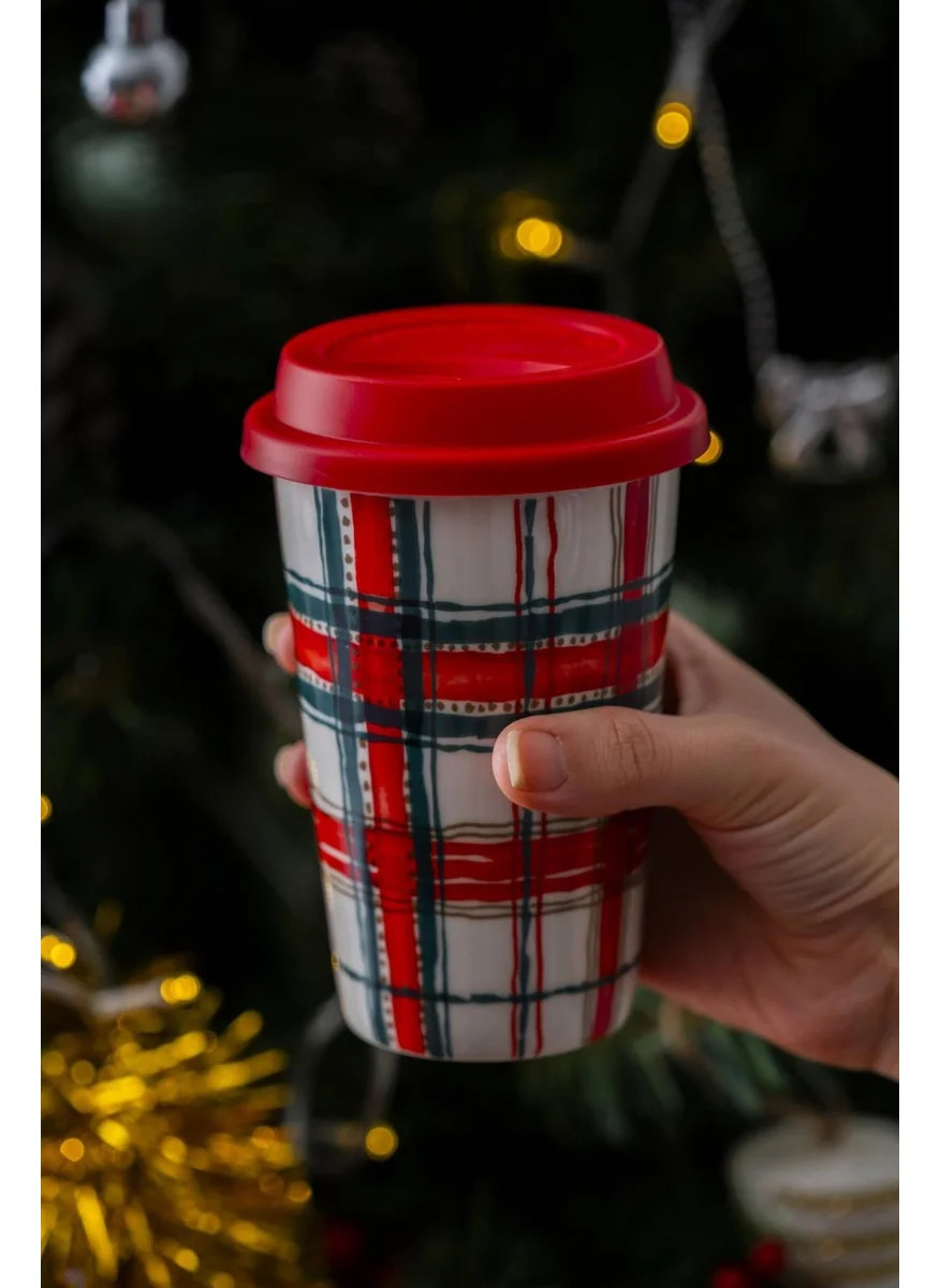 أكار Santa 2 Person Lidded Mug Set - 385 ml