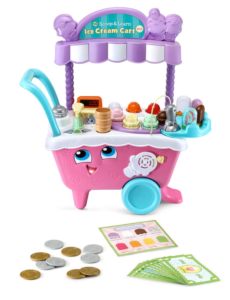LeapFrog عربة الآيس كريم من ليب فروغ - سكووب وليرن ديلوكس (تغليف خالٍ من الإحباط)، وردي - Image 1