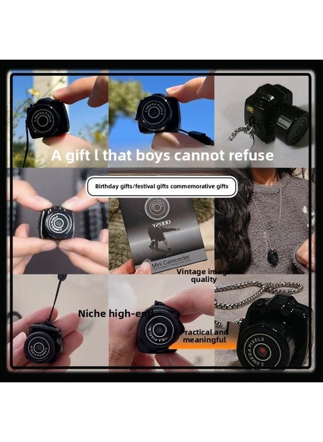 Generic Mini Digital Camera Campus Mini High-Definition Portable Small Student Party Portable Card Machine Gift For Boys And Girls-Body Color:[valentine's Day Themed Gift Bag Packaging] Camera + Necklace + 8g Memory Card + Card Reader (can Record And Transfer To Mobile Phone)  - Image 3