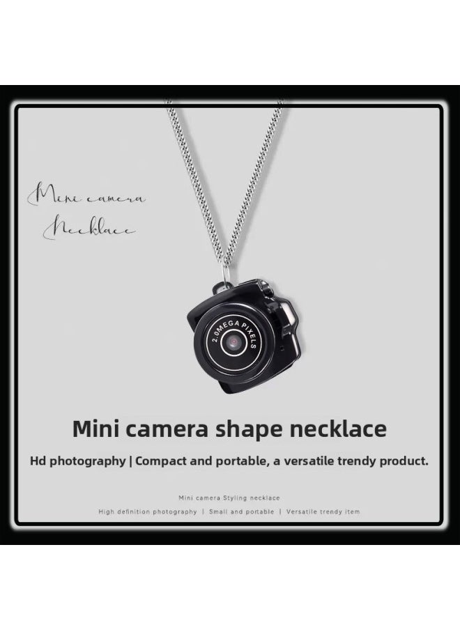 Generic Mini Digital Camera Campus Mini High-Definition Portable Small Student Party Portable Card Machine Gift For Boys And Girls-Body Color:[valentine's Day Themed Gift Bag Packaging] Camera + Necklace + 8g Memory Card + Card Reader (can Record And Transfer To Mobile Phone)  - Image 2