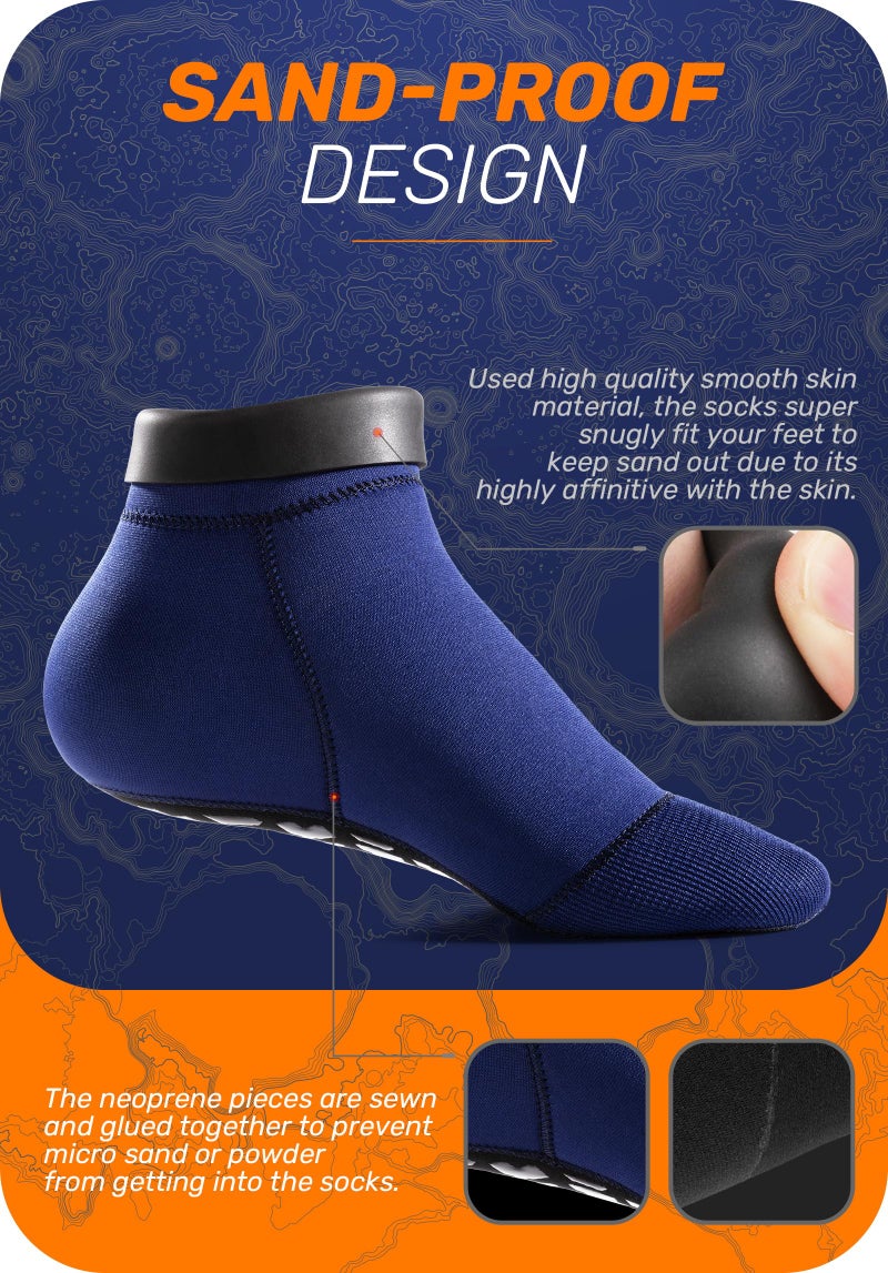CAPAS 2mm Neoprene Sand Socks, Beach Volleyball Sand Proof Outdoor Socks, Wetsuit Diving Water Socks Keep Warm for Men Women - Image 4