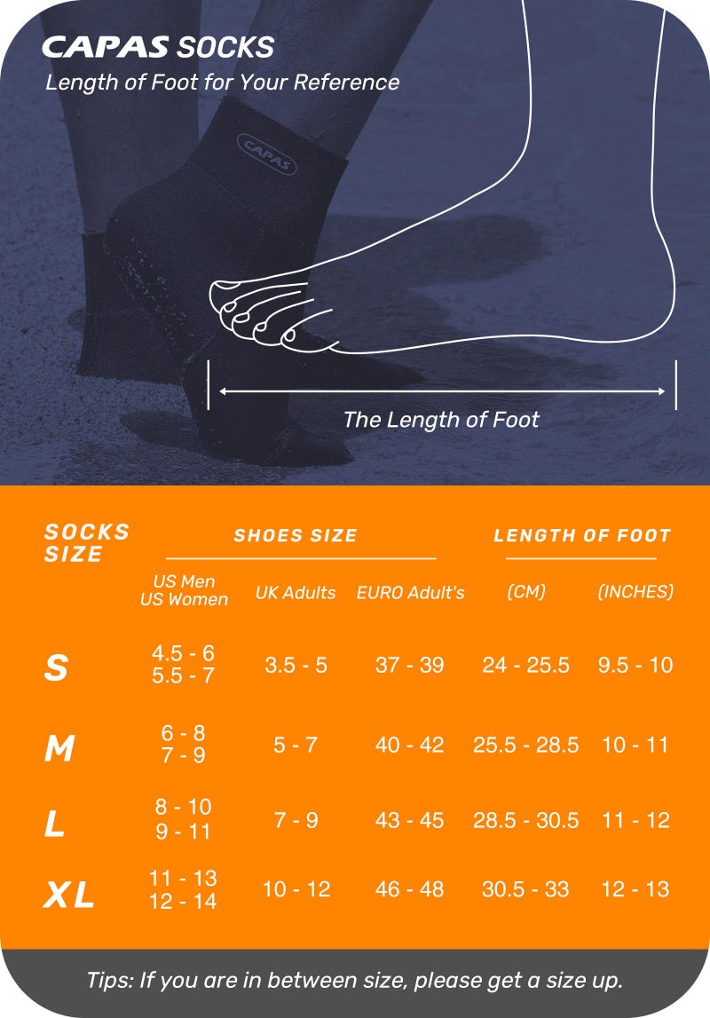 CAPAS 2mm Neoprene Sand Socks, Beach Volleyball Sand Proof Outdoor Socks, Wetsuit Diving Water Socks Keep Warm for Men Women - Image 2