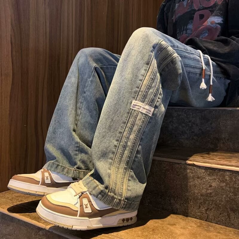 Unisex Casual Daily Denim Jeans - Image 2