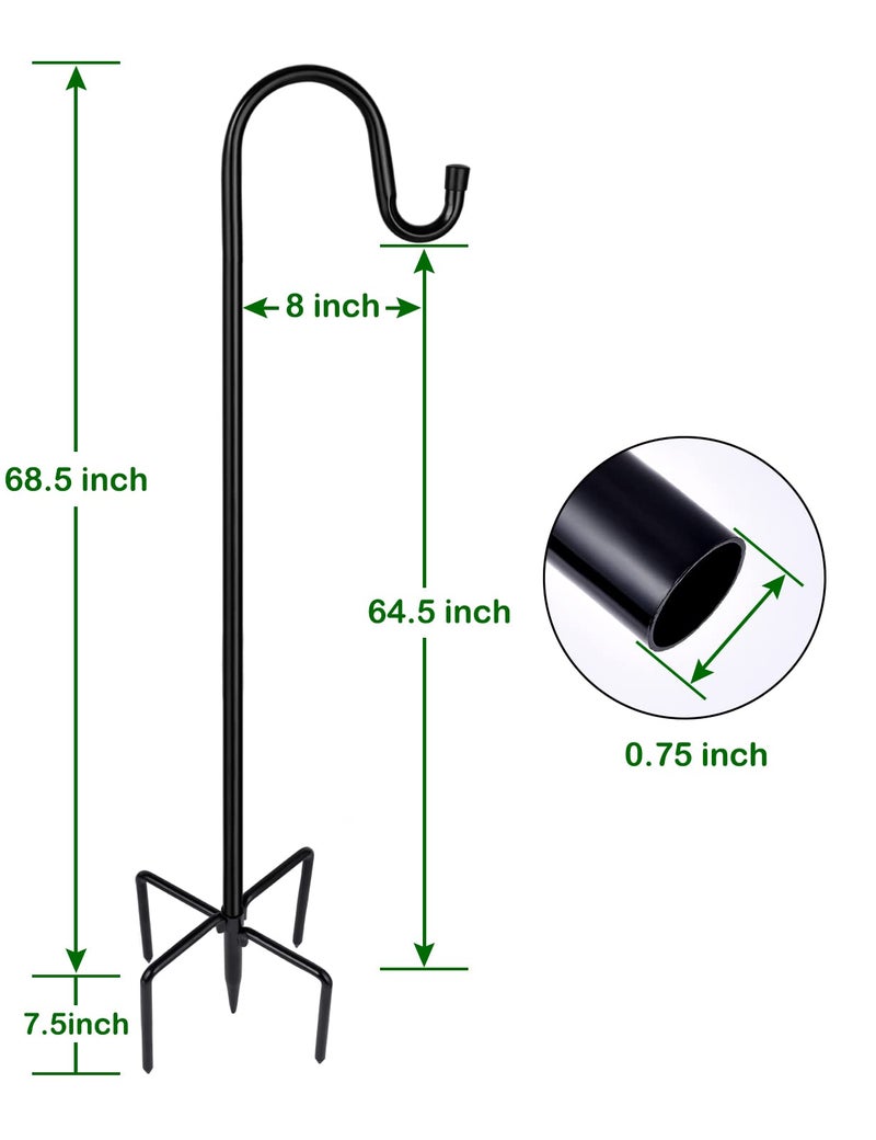 Ottsuls Shepherd-Hooks Adjustable for Bird-Feeder Lantern Plant-Hook Garden-Stake - Plant Stand Hanger for Outdoor Flower Basket, Bird Feeder Hanger Weddings Decor - Image 3