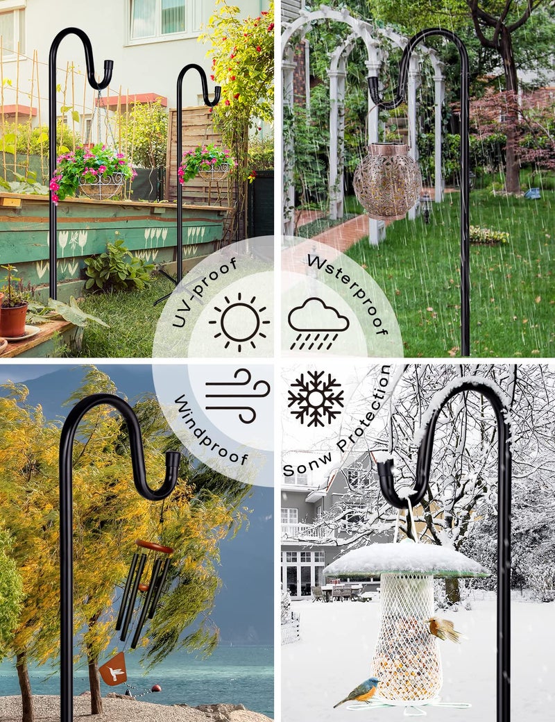 Ottsuls Shepherd-Hooks Adjustable for Bird-Feeder Lantern Plant-Hook Garden-Stake - Plant Stand Hanger for Outdoor Flower Basket, Bird Feeder Hanger Weddings Decor - Image 5