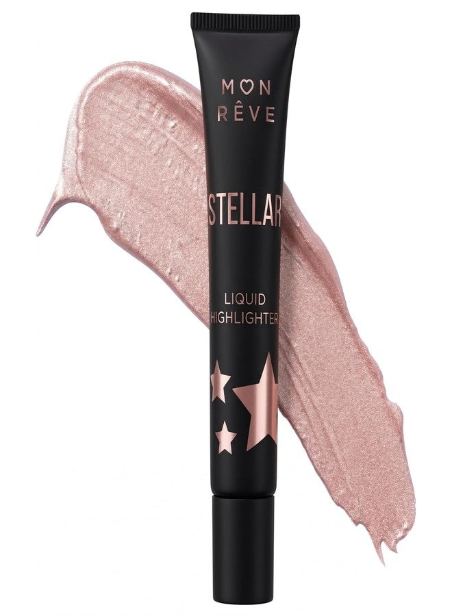 MON RÊVE Mon Reve Stellar Liquid Highlighter for Face - Dewy Glow Illuminator with Micro-Pearls, Lightweight Blendable & Moisturizing Formula, Water Resistant, Clean Beauty - 0.61 Fl Oz (02 Sunlit) - Image 1