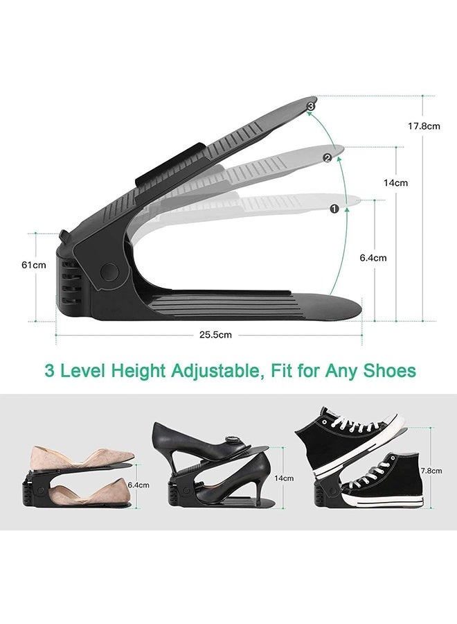 JCB CHIC Shoe Slots Organizer 20 Pack- Shoe Stackers for a Pair Of Shoes，4 Levels Adjustable Double Layer Stackable Shoe Rack,Storage Shoe Organizer Holder for Closet Organization - Image 2