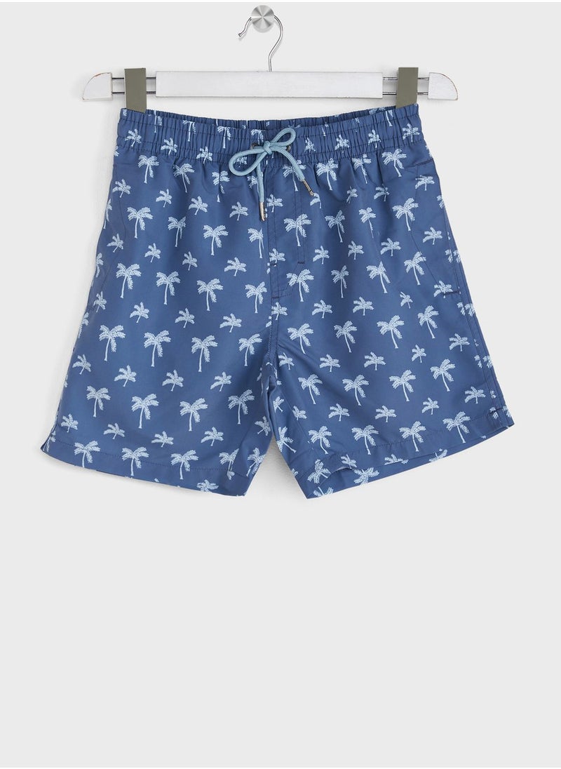 MANGO - Youth Palm Print Shorts - Image 1