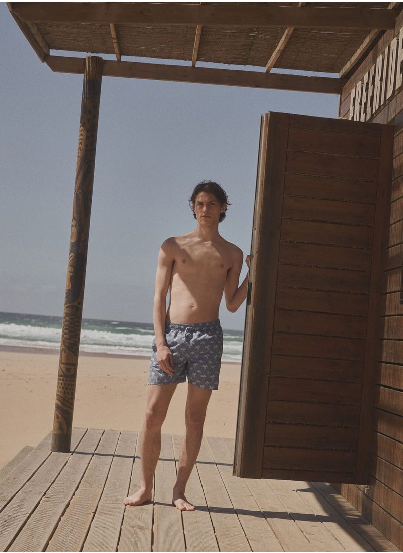 MANGO - Youth Palm Print Shorts - Image 1