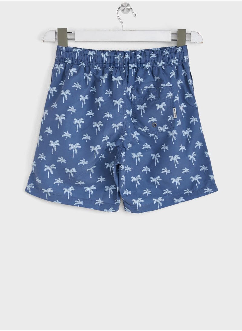 MANGO - Youth Palm Print Shorts - Image 1