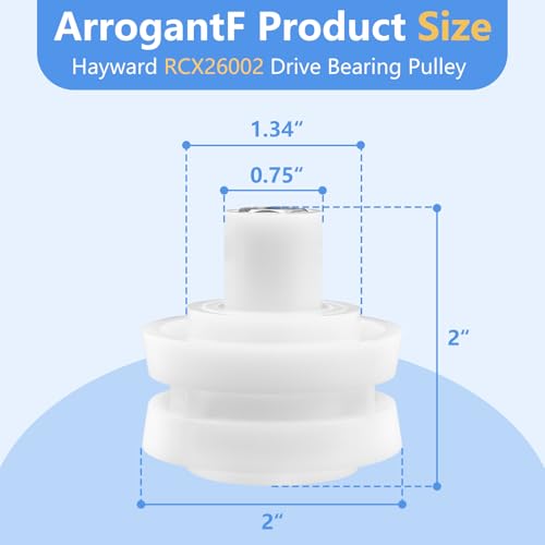 ArrogantF RCX26002 Drive Bearing Pulley Assembly Replacement for Hayward TigerShark Robotic Cleaner RC9956CC, RC9965CC, RC9950A, RC9950GR, Also Compatible With Hayward TigerShark QC and Plus Robotic Cleaner - Image 2