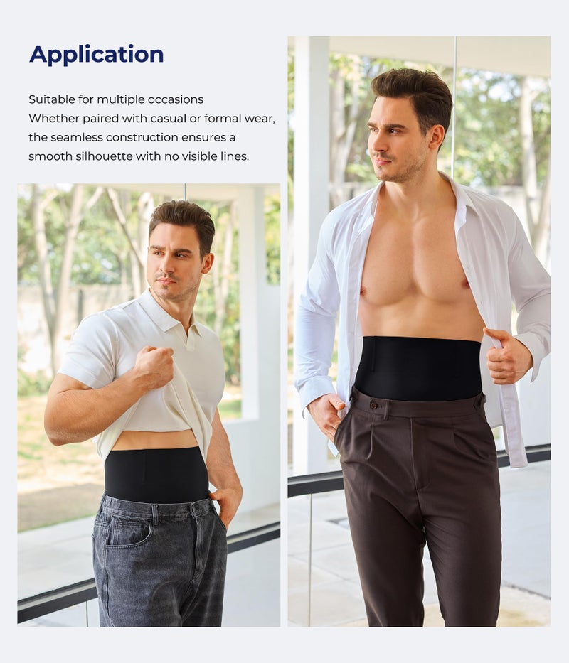 TAILONG Mens Shapewear Tummy Control Underwear Compression Shorts Slimming Body Shaper Leg Boxer Briefs Black - Image 5