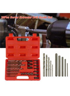 NIBEMINENT 25-Piece Screw Extractor Drill Guide Set Red/Silver  - Image 2