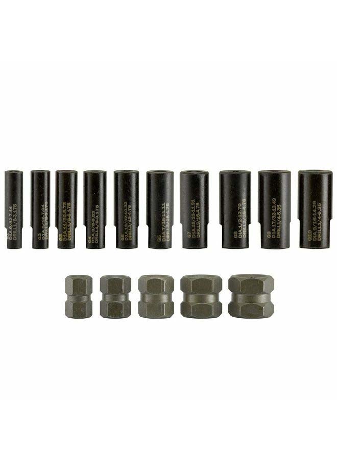 NIBEMINENT 25-Piece Screw Extractor Drill Guide Set Red/Silver  - Image 3
