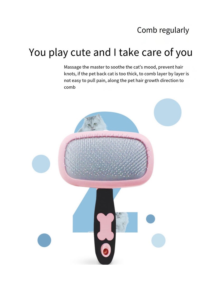 Destinydeal فرشاة قطط للتخلص من الشعر - مشط للعناية بالشعر الطويل والقصير - Image 2