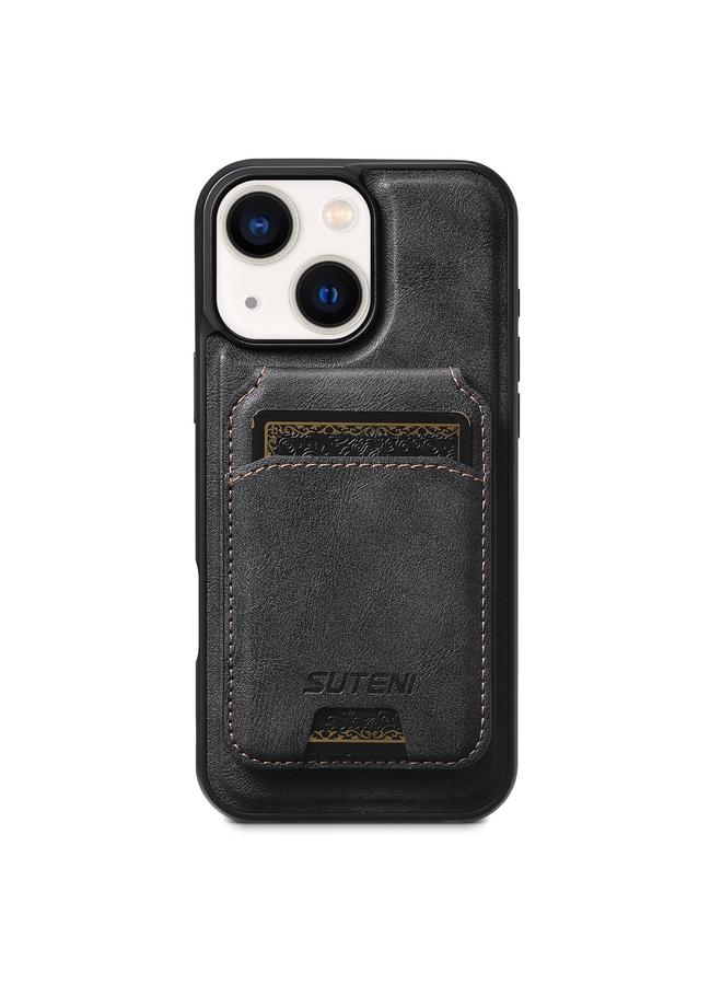 Suteni Case For iPhone 14 M5 Magnetic Card Bag MagSafe Leather Phone Case - Image 1
