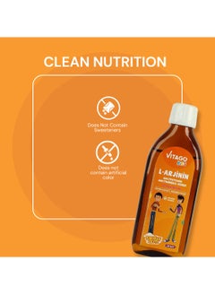 VITAGO Kids L-Arginine Growth Syrup to Increase Height and Multivitamin for Boys - 150ml  - Image 5