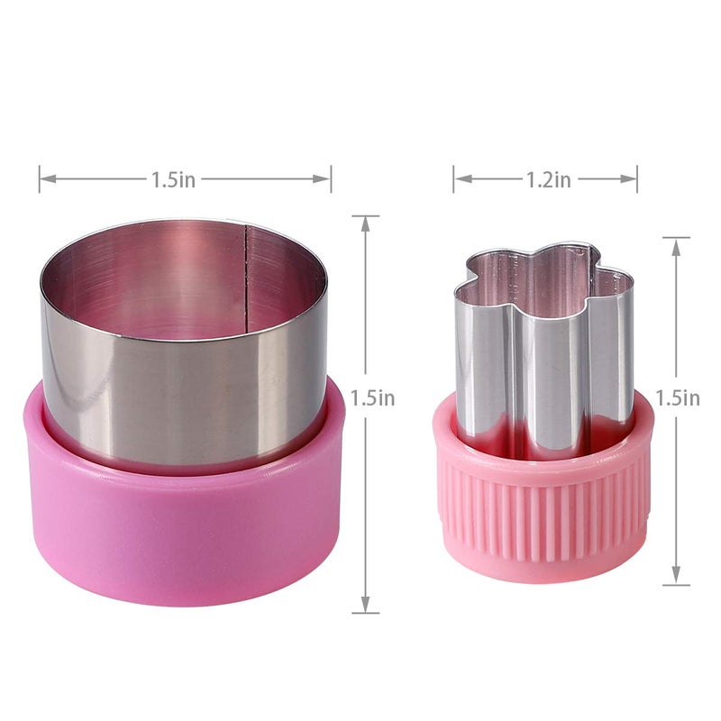 magigift Vegetable Cutters Shapes Set, 20pcs Stainless Steel Mini Cookie Cutters, Vegetable Cutter and Fruit Stamps Mold + 20pcs Cute Cartoon Animals Food Picks and Forks -for Kids Baking and Food Supplement - Image 3