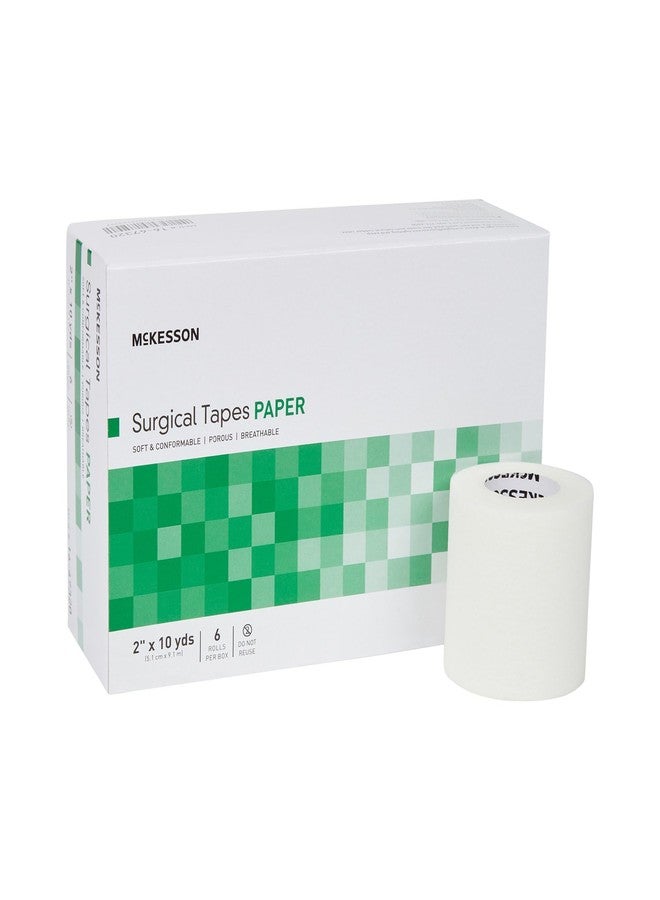McKesson Surgical Tape, Non-Sterile, Paper, Air and Moisture Permeable, 2 in x 10 yds, 6 Count - Image 1