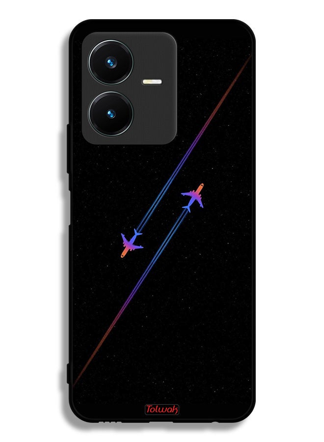 Tolwak Vivo Y22s Protective Case Cover Airplanes Art - Image 1