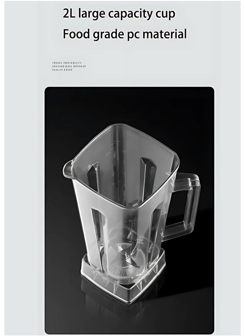SILVER CREST - Professional Blender 2 In 1 4500W High Power Blenders For Kitchen Stainless Countertop Smoothie Blender Ideal for Smoothies Shakes - Image 1