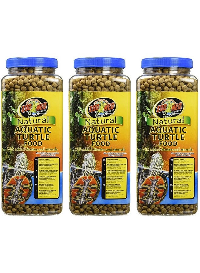 زوو ميد طعام طبيعي للسلاحف المائية من Zoo Med (حبيبات) 13 أونصة - عبوة من 3 قطع