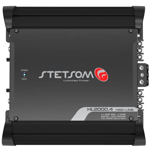 Stetsom HL 2000.4 2 Ohms Multichannel Car Audio Amplifier HL2000.4 2K Watts RMS 4 Channel 2Ω Stable Full Range HD Sound Quality Car Stereo MD Crossover HPF LPF Bass Boost Front Rear Bridge Speakers - Image 2