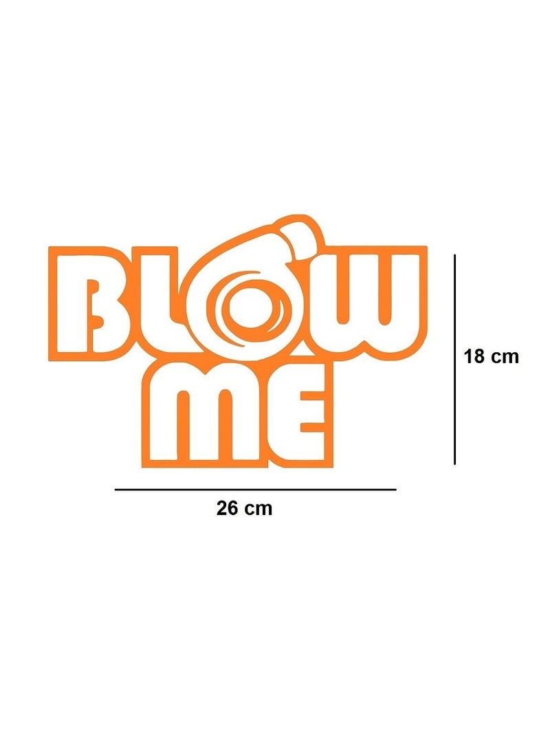 Generic Blow Me Sticker - Orange  - Image 1