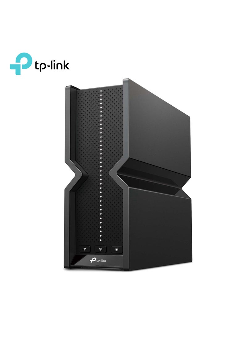 TP-LINK BE9300 Tri-Band Wi-Fi 7 Router, Wi-Fi 7 (802.11be), Up to 9214 Mb/s Throughput, 2.4 GHz / 5 GHz / 6 GHz (Tri-Band), 6 x Internal Antennas, 4 x 2.5G Ethernet LAN Ports, Black | Archer BE550 Black - Image 1