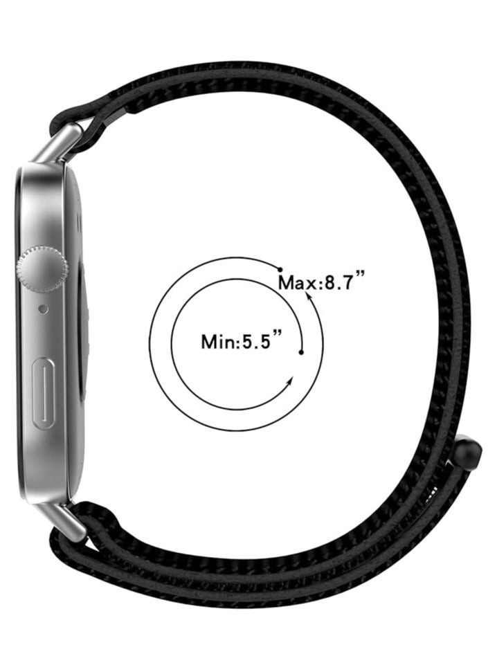 DUSALA Nylon Replacement band Compatible with Huawei Fit 3 Watch, Breathable watch band Silver - Image 4