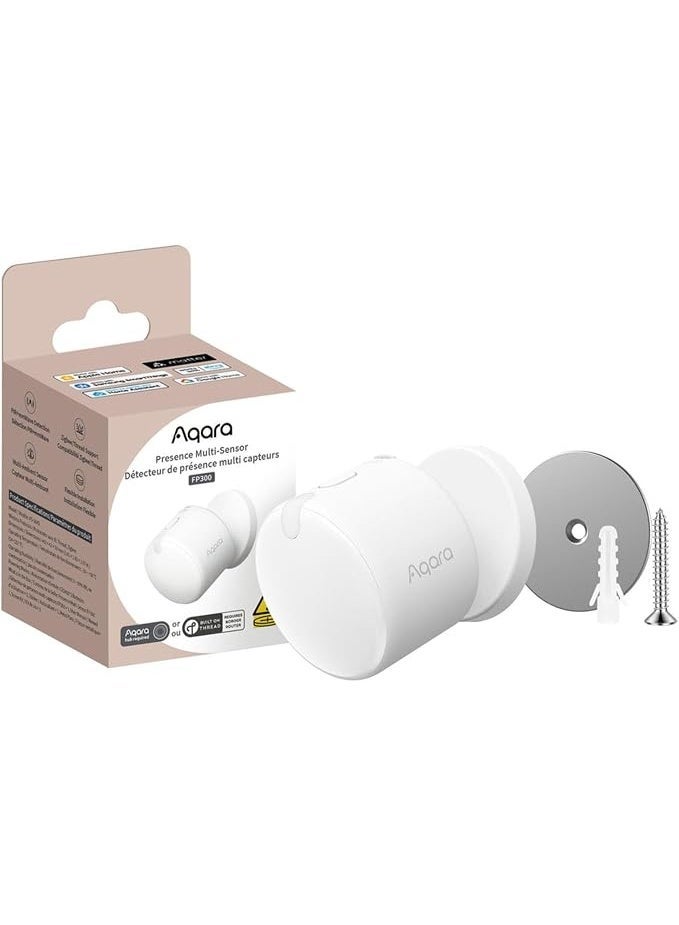 Aqara Presence Sensor FP300 Wireless 5-in-1 Motion Sensor with mmWave, PIR, Light, Temperature & Humidity Detection, Thread & Zigbee, Supports HomeKit, Home Assistant,Google Home,Smartthings - Image 1
