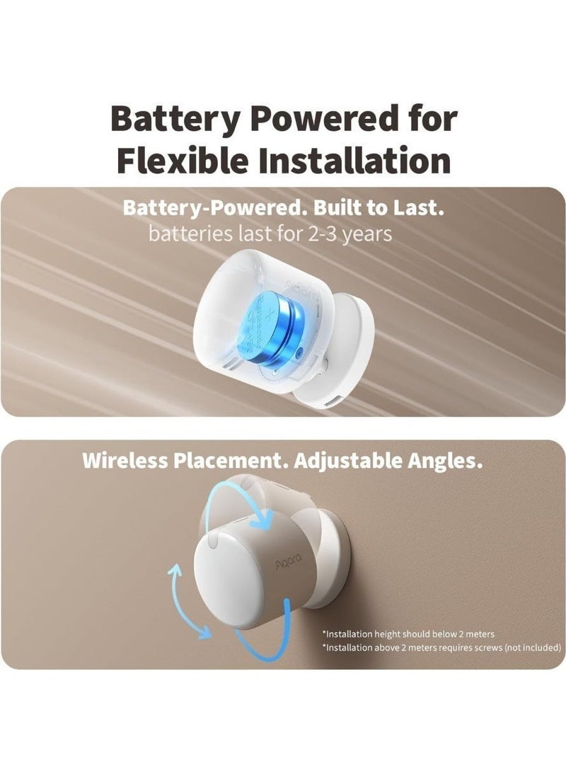 Aqara Presence Sensor FP300 Wireless 5-in-1 Motion Sensor with mmWave, PIR, Light, Temperature & Humidity Detection, Thread & Zigbee, Supports HomeKit, Home Assistant,Google Home,Smartthings - Image 4