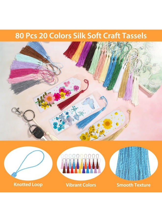 Comkrivy 240 Pcs Kraft Paper Blank Bookmarks, 3 Sizes 2 Colors Bookmark Making Kit with 80 Pcs Clear Bookmark Sleeves & 80 Pcs Colorful Tassels, Paper Book Mark Bulk for DIY Crafts, Gift Tags, School Projects - Image 4