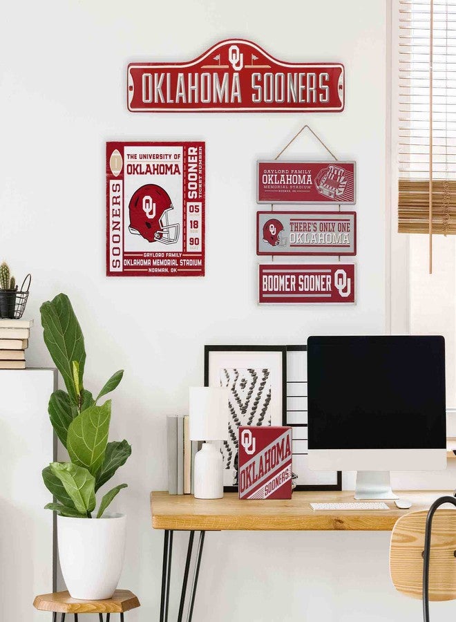 Open Road Brands University of Oklahoma Sooners Metal Street Sign - Vintage University of Oklahoma Sign for Man Cave, Office or Bedroom - Image 5