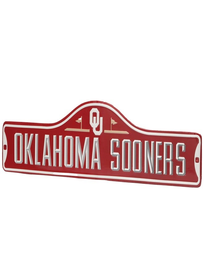 Open Road Brands University of Oklahoma Sooners Metal Street Sign - Vintage University of Oklahoma Sign for Man Cave, Office or Bedroom - Image 2