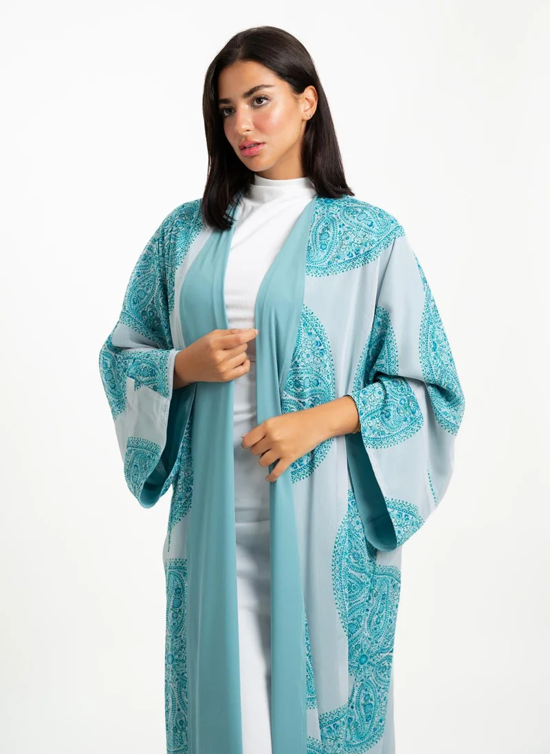 Kaafmeem White Reef Double Flowstyle Abaya