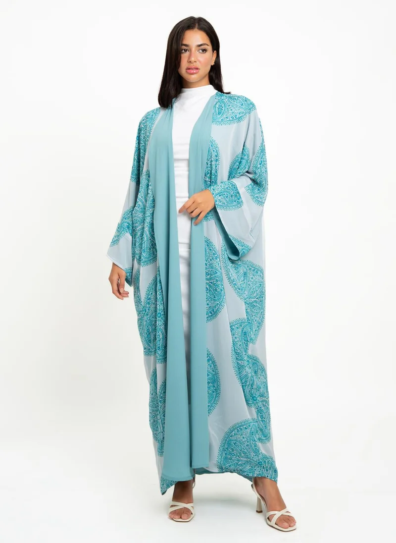 Kaafmeem White Reef Double Flowstyle Abaya