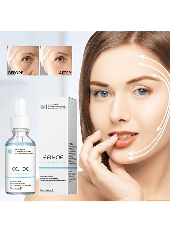 EELHOE Sea Grape Facial Serum 30ml,Reduce Wrinkles And Fine Lines, Improve Skin Elasticity And Softness, Fade Freckles And Dark Spots, Replenish Moisture, Shrink Pores, Suitable For All Skin Types. - Image 1