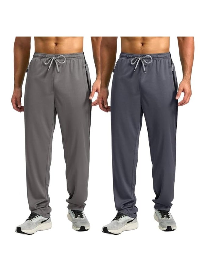Pinkmint Store Pinkmint Men’s Spandex Comfort Fit Drawstring Track Pants with Side Pockets (PACK OF 2) L - Image 1