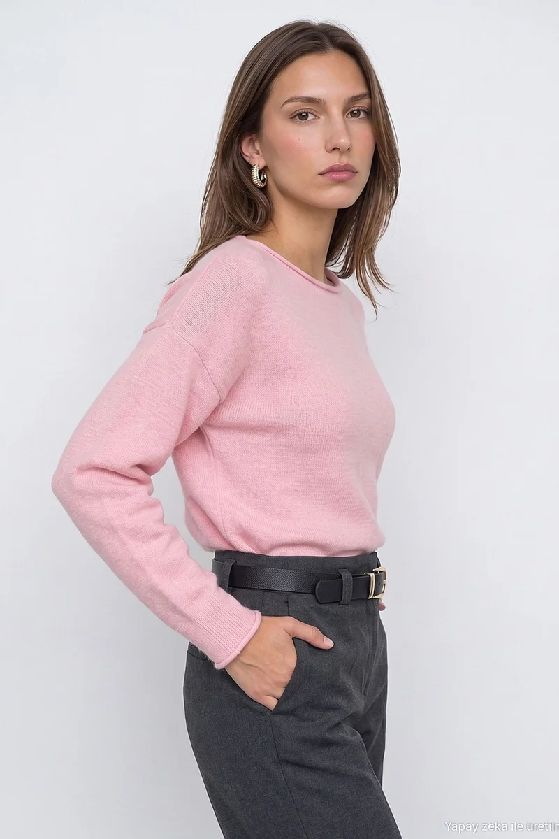 Dilvin Powder Pink DILVIN Women's Knit Sweater for Women | Best Price UAE