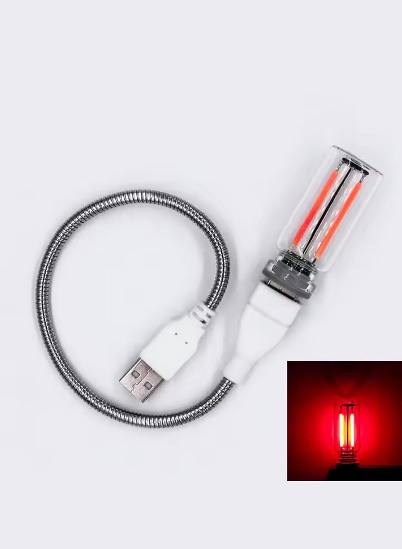 CHAPPELINE Chappline OT11 Desk Lamp USB Power Cable Flexible Metal USB Desk Light - White - Image 2