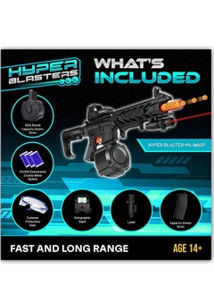 Moonmen M4 Wasp Gel Ball Blaster with 1000 Round Capacity Ammo Drum – Splatter Ball Blaster Includes 30,000 Planet Friendly No- Stain Water Beads- Fun and Exciting Electric Blaster  - Image 2